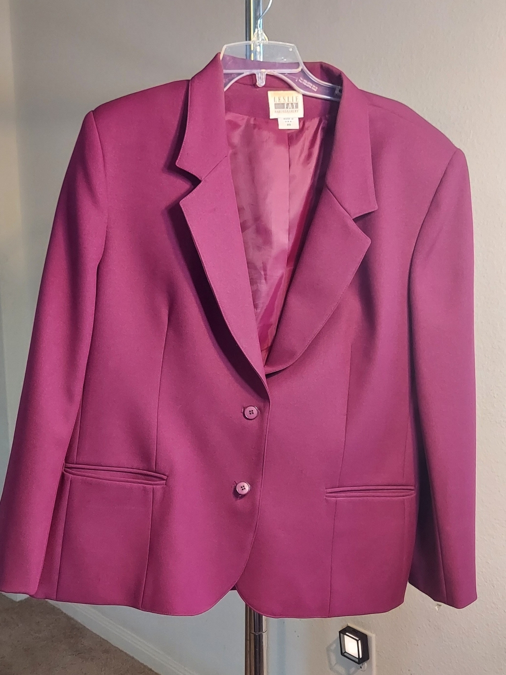 Leslie Fay Deep Pink Women's Blazer Jacket